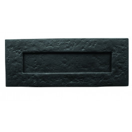 JAB12 - Traditional Plain Letterplate 270mm x 115mm - Black Antique