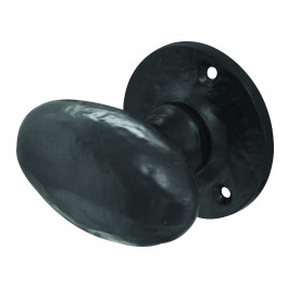 JAB48 - Oval Mortice Door Knob - Black Antique