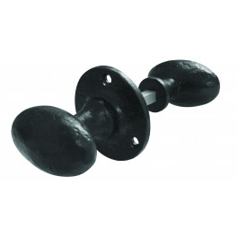 JAB48R - Oval Rim Knobs - Black Antique