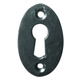JAB75 - Oval Key Hole Escutcheon 50mm - Black Antique