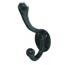 JAB77 - Hat And Coat Hook 125mm - Black Antique