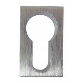 Reguitti Euro Profile Lever Keyhole Cover - Satin Chrome