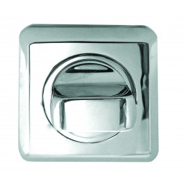 Spiral Door Handle Lever On Square Rose - Polished Chrome