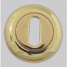Paja Goccia Euro Profile Keyhole Cover - Polished Brass