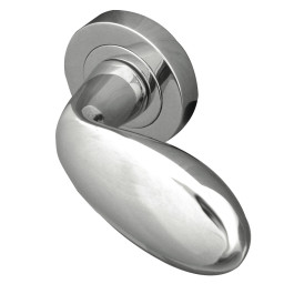 Club Paja Designer Lever on Rose Door Handle - Polished Chrome-JV721PC