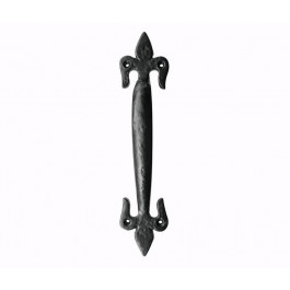 JAB26 - Fleur De Lys Pull Handle 170mm - Black Antique