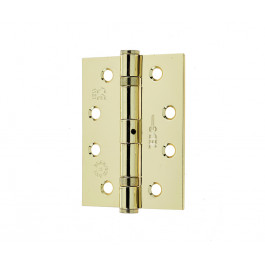 J8500 - Polished Brass PVD 102x76mm steel Ball bearing hinge Fire rated C11 30/60 mins 