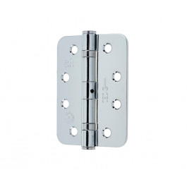 J8500R - Polished Chrome Radiused 102x76mm steel Ball bearing hinge Fire rated C11 30/60 mins 