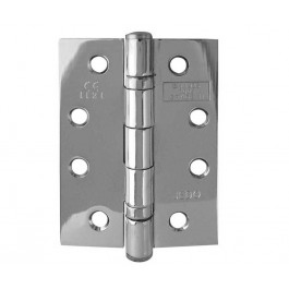 J8500 - Polished chrome 102x76mm steel Ball bearing hinge Fire rated C11 30/60 mins 