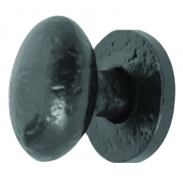 JAB45 - Oval Cupboard Knob 38mm - Black Antique