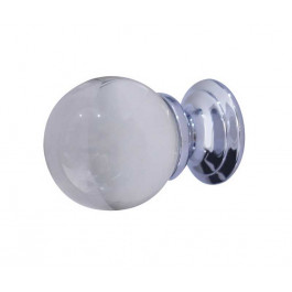 JH1151PC Plain Glass Clear Ball Cupboard Knobs Jedo Polished Chrome 