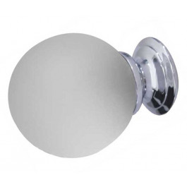 JH1156PC Plain Frosted Glass Ball Cupboard Knobs Jedo Polished Chrome 