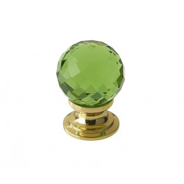 JH1259 Green Coloured Glass Faceted Cupboard Knobs Jedo Polished Chrome,Satin Chrome & Polished Brass