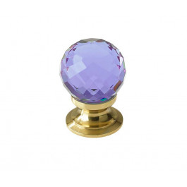 JH1260 Purple Coloured Glass Faceted Cupboard Knobs Jedo Polished Chrome,Satin Chrome & Polished Brass