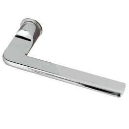 Margo Reguitti Designer Lever on Rose Door Handle - Polished Chrome & Satin Chrome-JV119