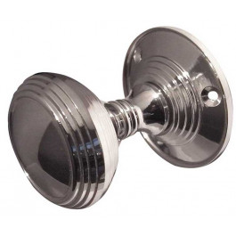 JV181M-PC Lined Unsprung Mortice Knob on Round Rose Jedo Polished Chrome