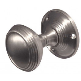 JV181M-SC Lined Unsprung Mortice Knob on Round Rose Jedo Satin Chrome