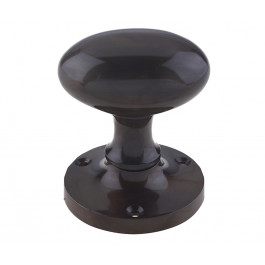 JV34BDB Contract Sprung Oval Mortice Knob