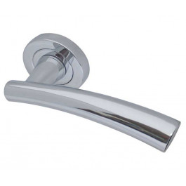 Garda Paja Designer Lever on Rose Door Handle - Polished Chrome,Satin Chrome & Polished Brass-JV480