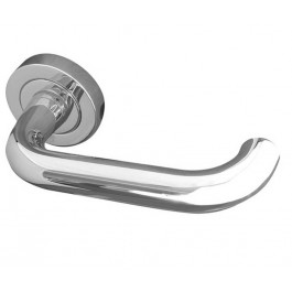 Thame Designer Lever on Rose Jedo Door Handle - Polished Chrome-JV502PC