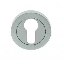 Jedo Euro Profile Keyhole Cover Escutcheon  -Polished Chrome,Satin Chrome, Satin Nickil,Satin Brass,Rustic,Polished Brass,Polished Chrome/Black Nickel, Polished Chrome/Satin Chrome,Polished Chrome/Satin Nickel-JV503E