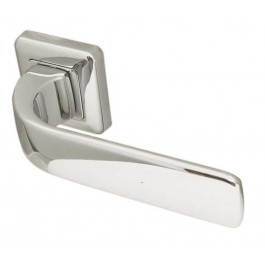 Mariani Sun Designer Lever on Rose Door Handle - Polished Chrome & Satin Chrome -JV574