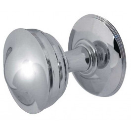 JV67-PN Crown Unsprung Mortice Knob on Round Rose, Jedo Polished Nickel