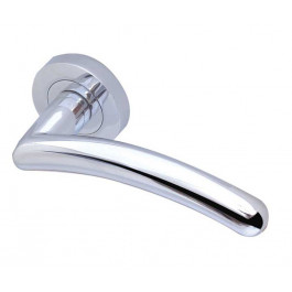 Mailand Designer Lever on Rose Jedo Door Handle- Polished Chrome JV710PC