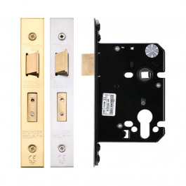 Architectural Euro Profile Cylinder Sash Lock 76mm Fire Rated-ZUKS76EP-Polished Brass- Box price of 10