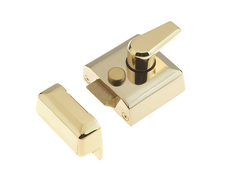 JL5031PB Yale type Front Door Narrow Style Night Latch 40mm Backset Polished Brass