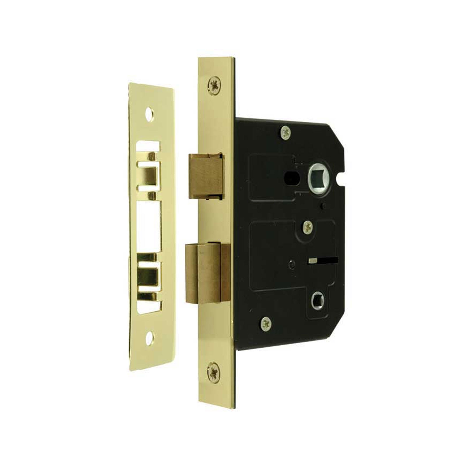 JL153EB - Contract Bathroom Lock Jedo Range 76mm Electro Brass Plate 