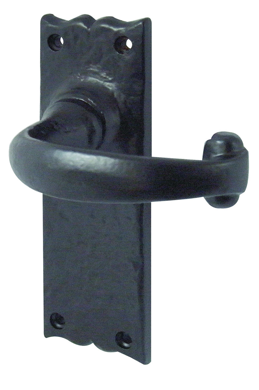 JAB2L - Regal Door Handle - Black Antique Latch Furniture Long Plate