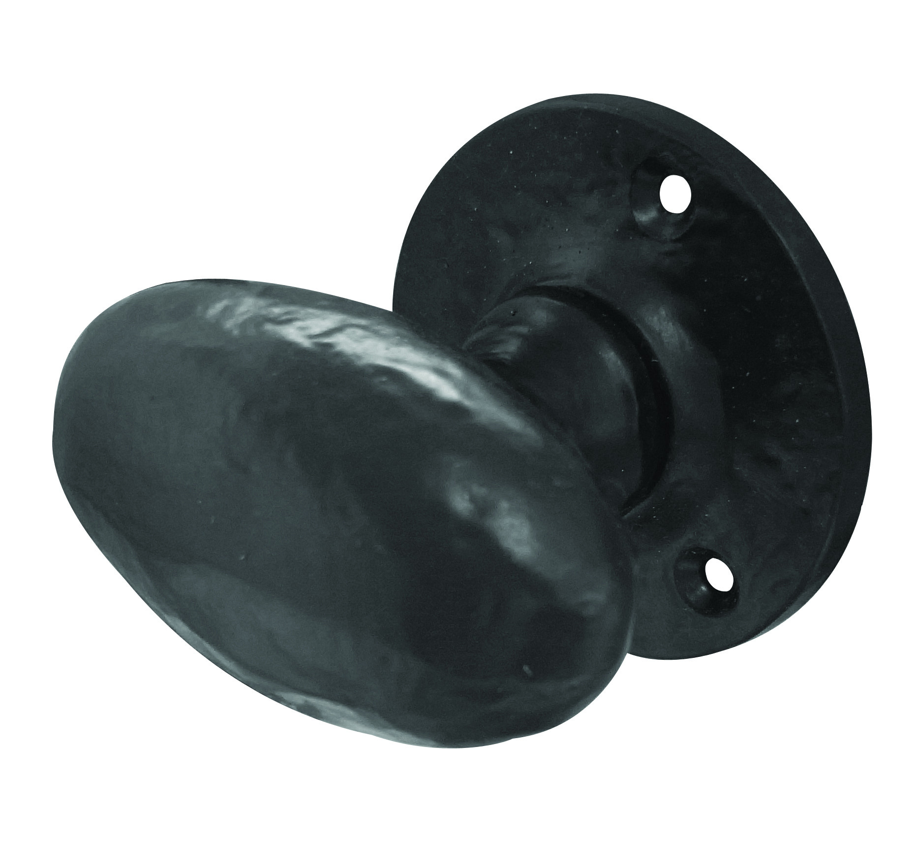 JAB48 - Oval Mortice Door Knob - Black Antique