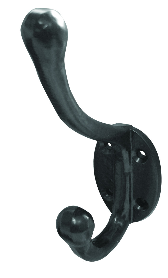 JAB77 - Hat And Coat Hook 125mm - Black Antique