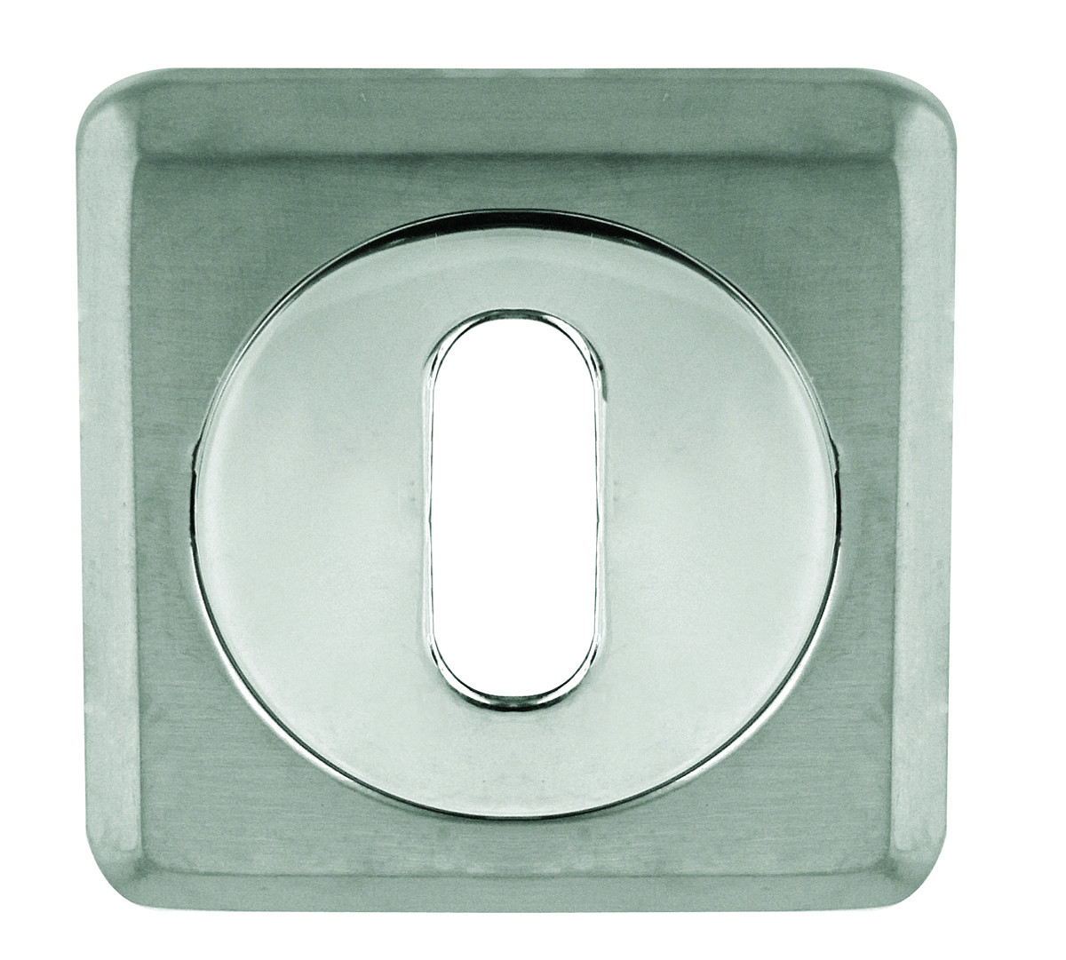 Euro Profile Chamfered Keyhole Cover - Polished Chrome