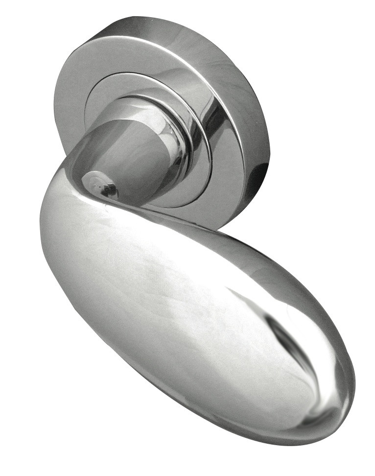 Club Paja Designer Lever on Rose Door Handle - Polished Chrome-JV721PC