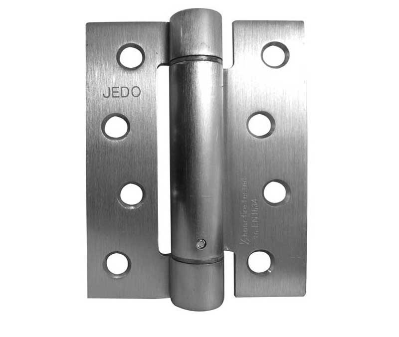 J9800 Satin Chrome BULK BUY Box of 10  Self-Closing Spring Hinge Fire Tested 30mins 102mm x 76mm Pack of 3 - Box of 10