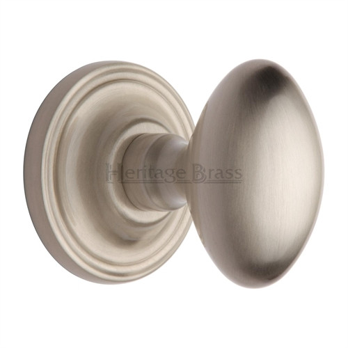 CHE7373-SN Heritage Brass Chelsea Oval Sprung Concealed Mortice Knob