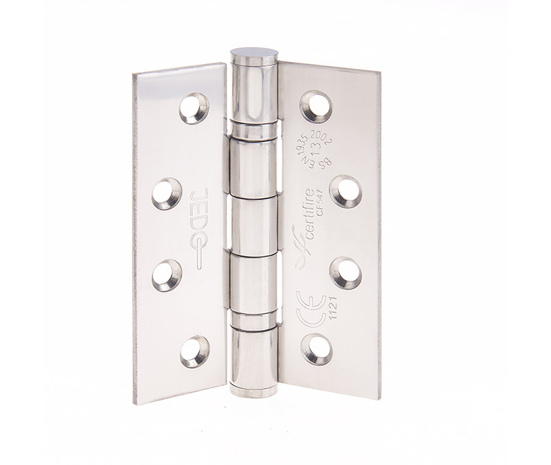 J9500 - Polished Chrome PSS 102x76mm Stainless Steel Ball bearing Hinge Fire Rated External Use C13 30/60 mins