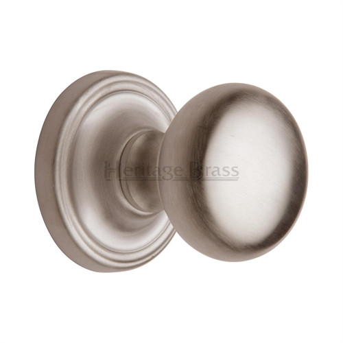 HAM8361-SN Heritage Brass Hampstead Sprung Concealed Mortice Knob