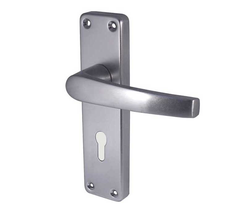 Aluminium Contract Lever Door handle On Backplate Wholesale Case Price