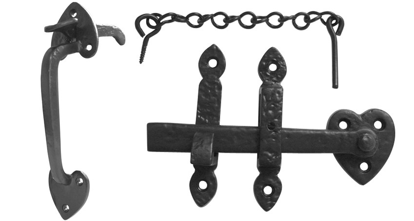 JAB18 - Arrowhead Thumb Gate Latch 203mm - Black Antique