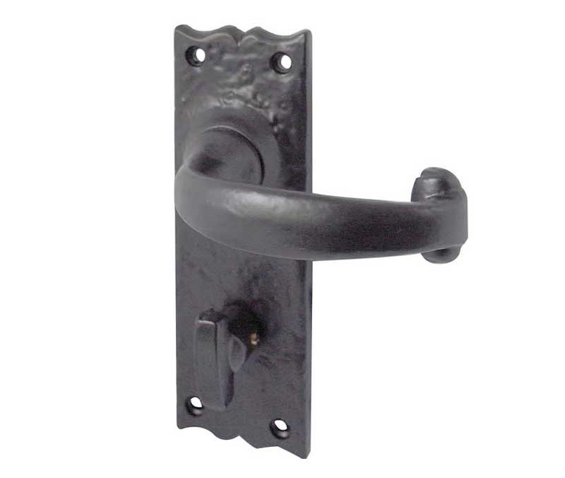 JAB2L Regal Door Handle Black Antique Latch Furniture Long Plate