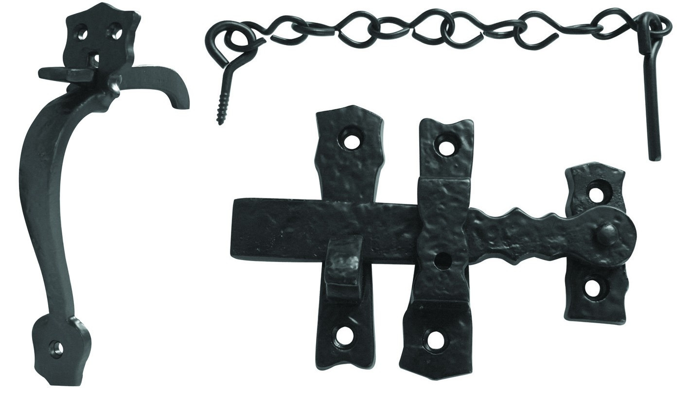 JAB30 - Traditional Thumb Gate Latch 140mm - Black Antique