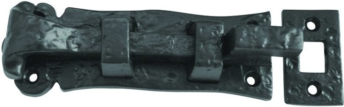 JAB41 - Solid Necked Door Bolt 125mm - Black Antique