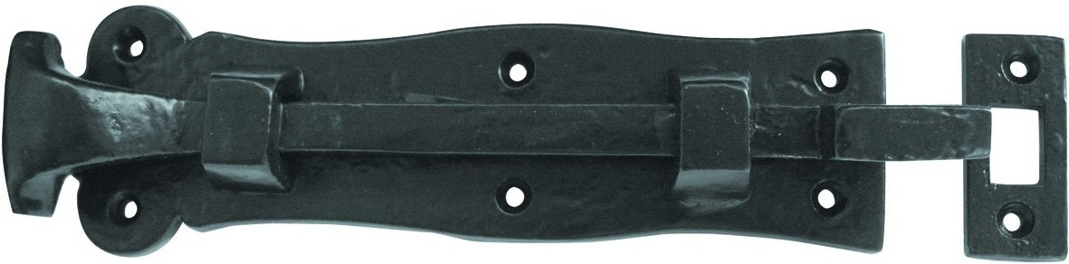 JAB42 - Solid Necked Door Bolt 200mm - Black Antique