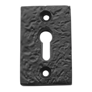 JAB70 - Rectangular Key Hole Escutcheon 50mm x 32mm - Black Antique