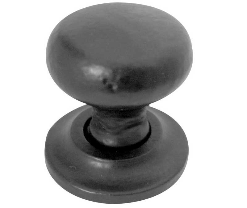 JAB85 - Black Iron Cupboard Knob 25mm x 32mm x 32mm- Black Antique