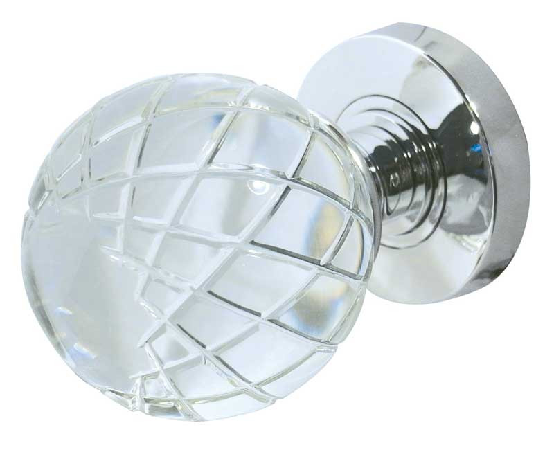 JH1190 Palma Glass Sprung Mortice Knob Furniture Jedo 