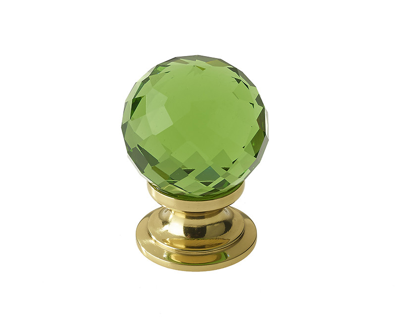 JH1259 Green Coloured Glass Faceted Cupboard Knobs Jedo Polished Chrome,Satin Chrome & Polished Brass